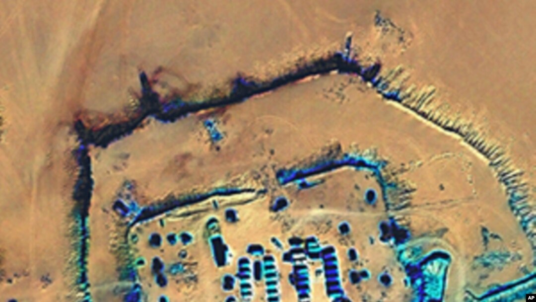 Satellite image of a camp in Darfur