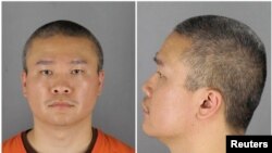 ARCHIVO - El ex agente de policía de Minnesota Tou Thao posa en una combinación de fotografías de fichajes en la cárcel del condado de Hennepin en Minneapolis, Minnesota, EEUU, el 3 de junio de 2020.