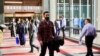 Local business owner Brad Rohles walks to work across the Minneapolis Skyway. Rohles estimates the Skyway allows him to spend just a few minutes outside in the harsh winter weather, while still maintaining an active lifestyle. 