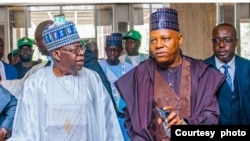 Shugaba Tinubu, (Hagu) Shettima (Dama) (Hoto: Facebook/Kashim Shettima0