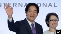 台湾总统当选人赖清德和副总统当选人萧美琴。（资料照片，2024年1月9日）