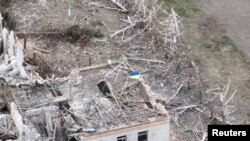 Forcat ukrainase ngrenë flamurin kombëtar në vendbanimin Robotyne