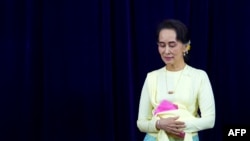 ARCHIVO: La líder prodemocracia de Mynmar, Aung San Suu Kyi, en una foto del 18 de agosto de 2018.