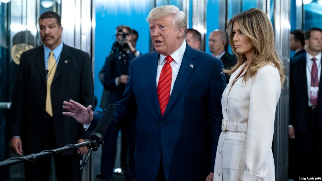 Predsjednik SAD Donald Trump i prva dama Melana Trump u sedištu Ujedinjenih nacija u New Yorku (Foto: AP/Craig Ruttle) 