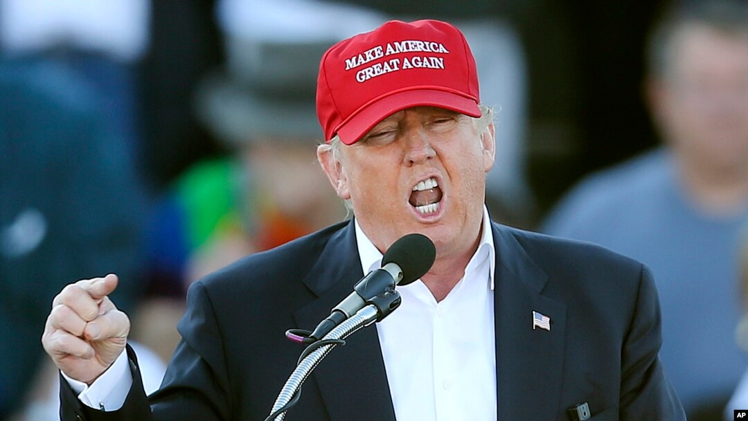 FILE - Presidential candidate Donald Trump speaks in Madison, Ala., Feb. 28, 2016. The Republican front-runner has staked out uncompromising positions on Asia policy, yet he has admirers in Vietnam who oppose Chinese "expansionism."