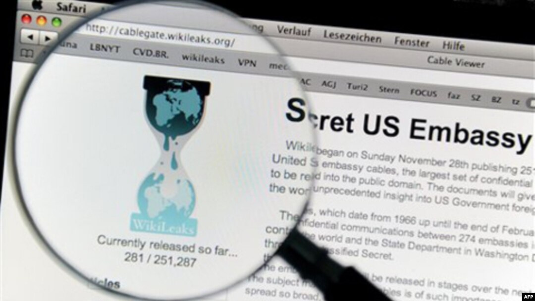 "WikiLeaks" da Toshkentdan bitilgan diplomatik maktublar ham bor