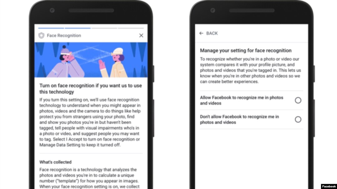 Dalam pengaturan terbaru yang diperkenalkan Facebook, pengguna dapat memilih apakah mereka akan memblokir akses beberapa fitur tertentu seperti sistem pengenalan wajah. (Foto: Facebook)