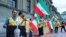 &nbsp;مخالفان حکومت ایران در تجمع اعتراضی به حضور حسن روحانی، رئیس جمهوری ایران در سوئیس<br />
&nbsp;