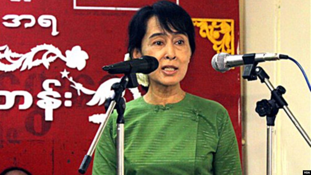 Pemimpin oposisi Birma, Aung San Suu Kyi. Pemerintah AS menilai penindasan partai-partai oposisi masih terus berlangsung di Birma.