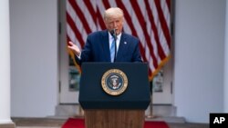 El presidente Trump durante su comparecencia ante los medios de comunicación celebrada en la Casa Blanca, el 28 de septiembre 2020.