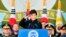 3月6日韩国总统朴槿惠对韩国军官们敬礼