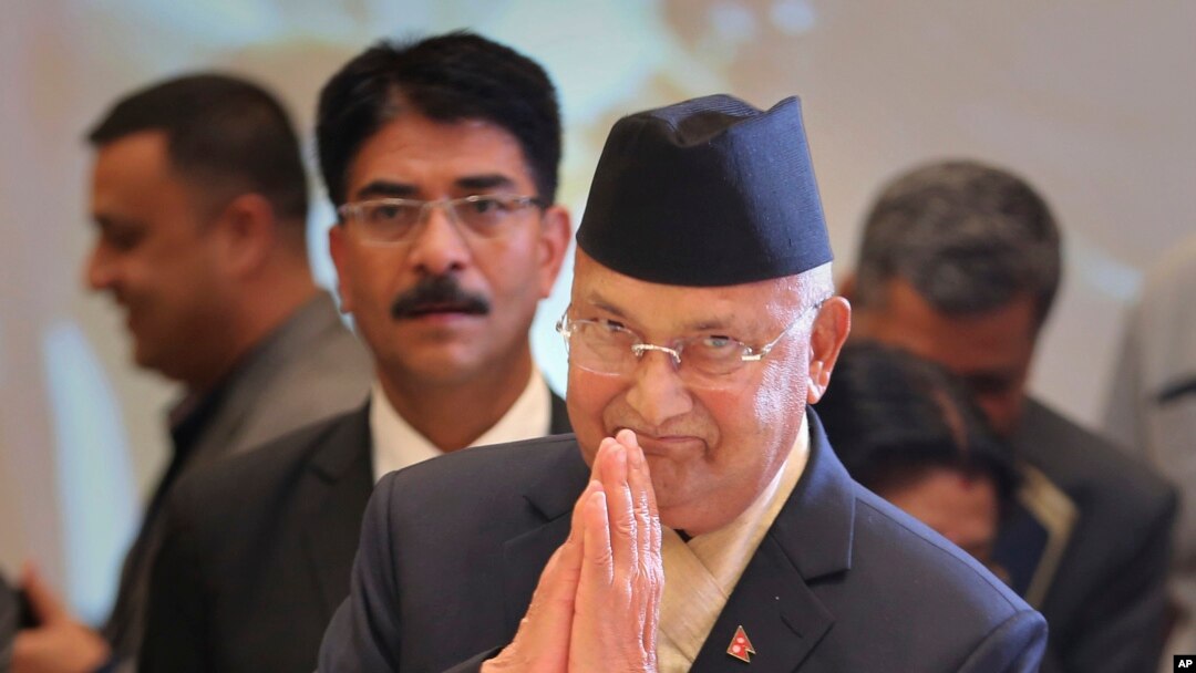 Perdana Menteri Nepal Khadga Prasad Oli saat menghadiri upacara pembukaan forum bisnis India-Nepal di New Delhi, India, 6 April 2018. (Foto: dok).