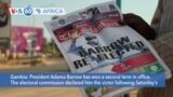 VOA60 Africa - Gambia President Barrow Wins Reelection