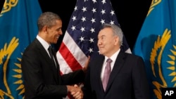 Барак Обама и Нурсултан Назарбаев