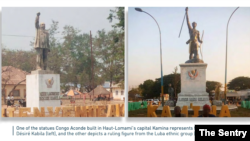 북한 업체 콩고 아콘데(Congo Aconde)가 콩고민주공화국 내 오트로마미 주에 설립한 동상이다 (사진제공: The Sentry) 