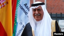 FILE - Saudi Arabia Minister of State Ibrahim Abdulaziz Al-Assaf is seen at the G20 summit in Hamburg, Germany, July 7, 2017. 