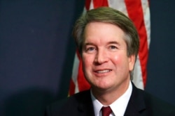 FILE - Then-Supreme Court nominee Brett Kavanaugh is pictured on Capitol Hill in Washington, July 19, 2018.