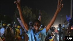 FILE—Supporters of Chad's junta chief Mahamat Idriss Deby Itno celebrate their candidate's victory in N'Djamena on May 9, 2024, after the electoral commission said Deby won 61,03 percent of the vote.