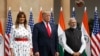 Президент США Дональд Трамп, первая леди Мелания Трамп и премьер-министр Индии Нарендра Моди. Нью-Дели, Индия, 25 февраля 2020