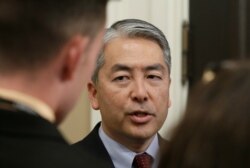 Assemblyman Al Muratsuchi, a Los Angeles-area Democrat talks with reporters May 9, 2017, in Sacramento, Calif.