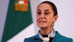 Presiden Meksiko Claudia Sheinbaum berbicara di Mexico City