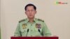 Panglima Militer Myanmar Jenderal Min Aung Hlaing dalam pidato yang disiarkan Myawaddy TV di Myanmar, 8 Februari 2021. (Foto: Myawaddy TV / AFP)