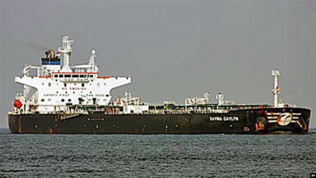 The Italian oil tanker Mv Savina Caylyn, which was seized by pirates east of the Yemeni island of Socotra in the Indian Ocean, February 8, 2011
