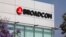 FILE - The Broadcom logo is pictured on an office building in Rancho Bernardo, California, May 12, 2016. 