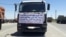 A truck in the northern Iranian city of Qazvin displays a sign of a striking trucker driver on May 28, 2018. The sign reads: “We are protesting the unprecedented high prices for spare parts and tires...”