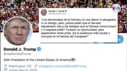 Trump critica el juicio político con falsedades