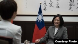 台灣總統蔡英文月前接受路透社專訪（台灣總統府圖片）