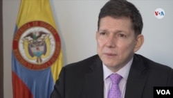 Ministro de Justicia de Colombia, Wilson Ruíz, en entrevista con la Voz de América.
