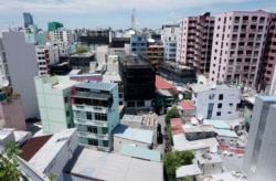 FILE - A general view shows the skyline of the Maldives capital Male, Feb. 7, 2018.