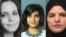 Hibsga olingan faollar (chapdan o'ngga): Blogger Iymon al-Nafjan, o'ngchi faol Lujayn al-Xatlul, nafaqadagi universitet o'qituvchisi Aziza al-Yusuf