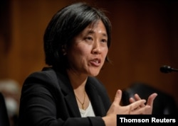 FILE PHOTO: U.S. Senate Finance Committee conducts hearing on nomination of Katherine Tai to be U.S. Trade Representative.