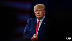 যুক্তরাষ্ট্রের প্রাক্তন প্রেসিডেন্ট ডনাল্ড ট্রাম্প। ২৬ ফেব্রুয়ারি, ২০২২। ফাইল ছবি।