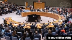 جلسه رایگیری شورای امنیت سازمان ملل متحد که در آن قطعنامۀ ۲۸۰۳ این سازمان تصویب شد، تاریخ ۱۷ نومبر ۲۰۲۵