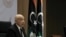 FILE - Aguila Saleh, Libya's parliament president, speaks during the first session at parliament headquarters in Benghazi, Libya, April 13, 2019. 