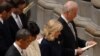 (Front L-R)US President Barack Obama, First Lady Michelle Obama, Dr. Jill Biden and Vice President Biden attend a prayer service at Washington National Cathedral, Washington, DC, January 22, 2013