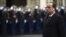 French President Francois Hollande attends a ceremony during a visit to the French anti-terror security forces (Sentinelle) at Paris police headquarters, Jan. 7, 2016. 