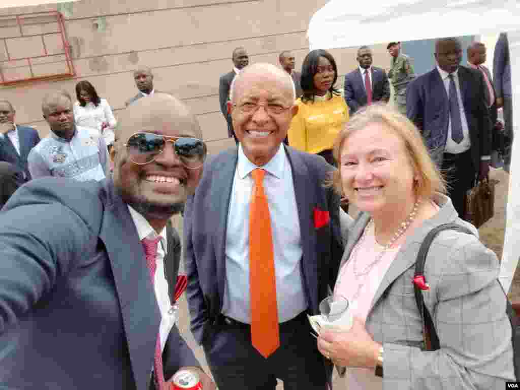 VOA Director Bennett, VOA Broadcaster Roger Muntu and Africa Division Director Negussie Mengesha at the opening ceremonies. 