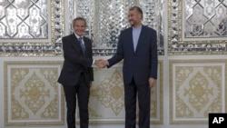 Uluslararası Atom Enerjisi Dairesi Başkanı Rafael Grossi ve İran Dışişleri Bakanı Hüseyin Emir Abdullahiyan