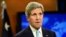 FILE - Secretary of State John Kerry speaks at State Department in Washington.
