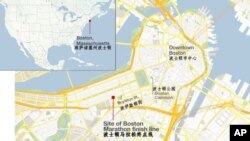 波士顿马拉松地理位置图