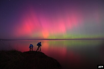 tormenta solar aurora boreal hoy