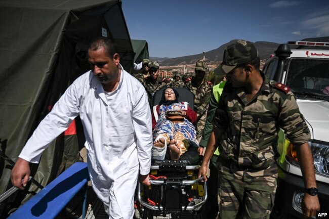 The 6.8-magnitude quake struck the Atlas mountains southwest of the tourist centre of Marrakesh. It killed at least 2,681 people and injured over 2,500 others, according to the latest official toll. (Photo by Philippe LOPEZ / AFP)