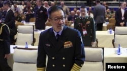 中国国防部长董军抵达香山论坛会场。（2026年9月16日）