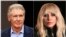 FILE - This combination photo shows Harrison Ford at an event in Los Angeles on May 17, 2017, left, and Lady Gaga at a press conference in Toronto on Sept. 8, 2017.