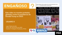 Sí se han realizado manifestaciones en Estados Unidos, Panamá, México y en la ciudad de Gaza en 2025, pero estos videos que se hacen pasar por “protestas globales” tratan de una manifestación en Reino Unido contra Trump en 2018. 