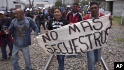 Protestas por secuestros de inmigrantes por contrabandistas de seres humanos. 